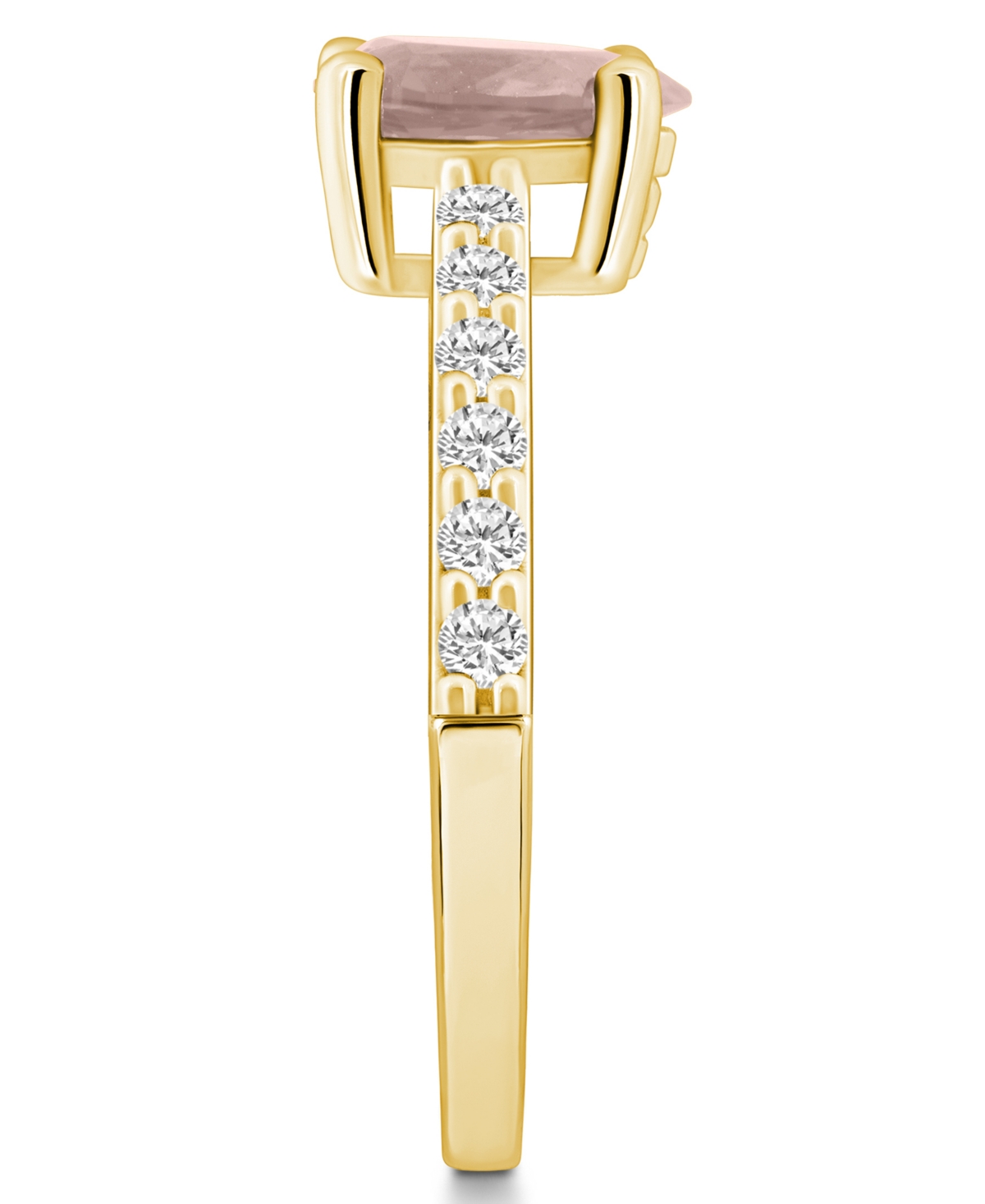 Macy's(3/4 Ct. T.w.) and Diamond (1/3 Ct. T.w.) Ring in 14K Yellow Gold - Morganite