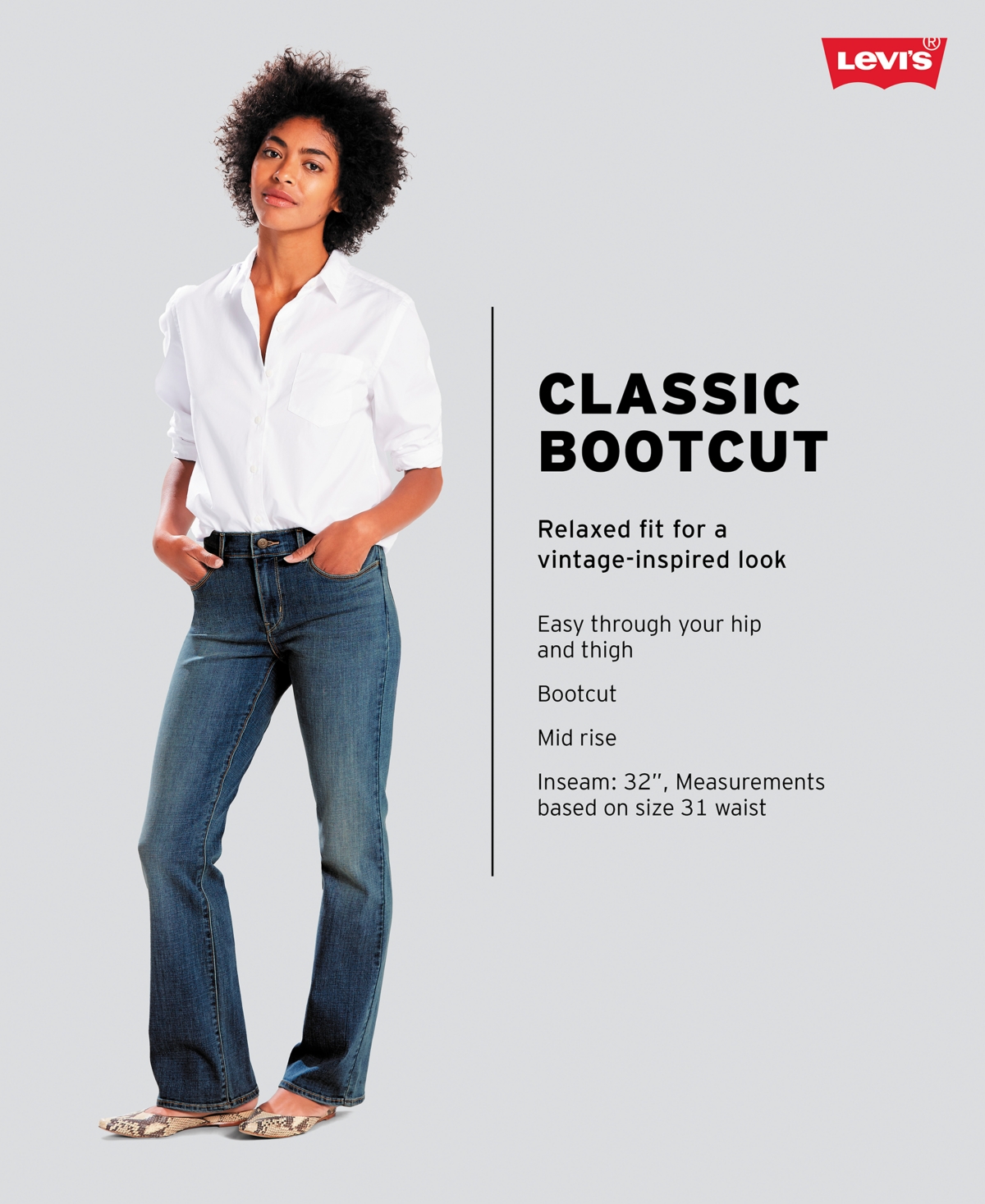 Levi's 725 High-waist Classic Stretch Bootcut Jeans In Rare Form