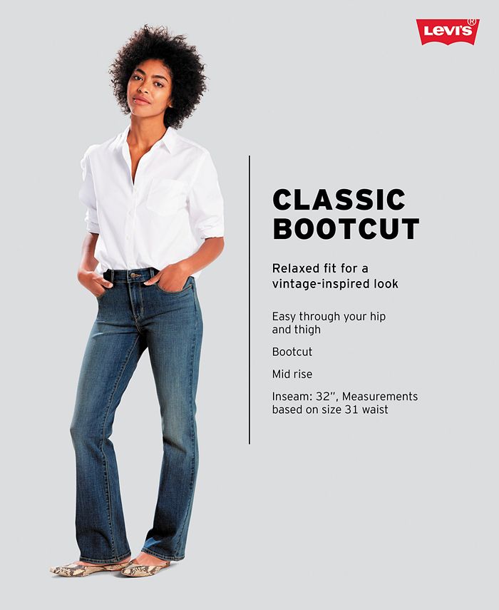 Sæt tabellen op klasselærer Begrænse Levi's Women's Casual Classic Mid Rise Bootcut Jeans - Macy's