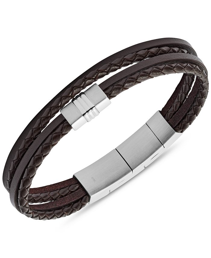 Fossil shop leather wristband