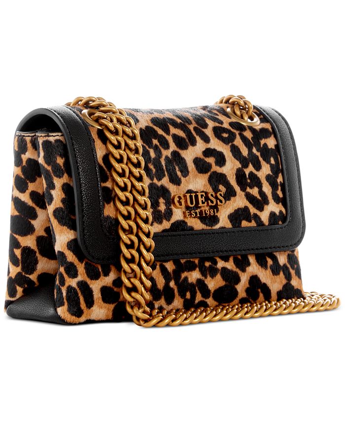 GUESS Abey Mini Animal Print Faux Fur Crossbody & Reviews - Handbags