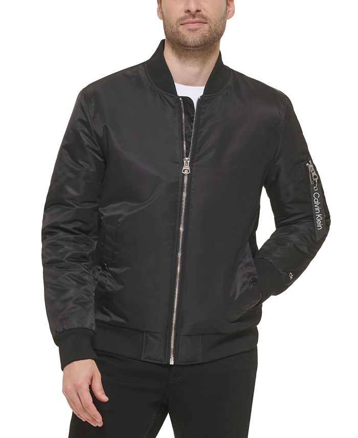 Calvin Klein Men's Classic MA-1 Nylon Bomber Jacket & Reviews Coats & Jackets - Men - Macy's
