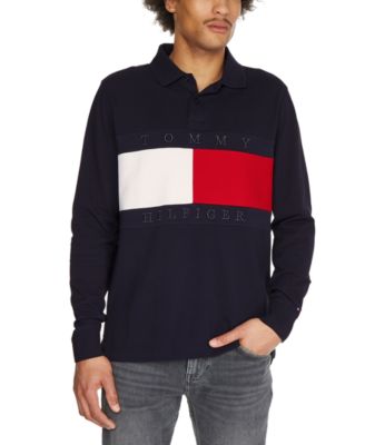 Tommy Hilfiger Men s Flag Logo Graphic Long Sleeve Polo Shirt Macy s