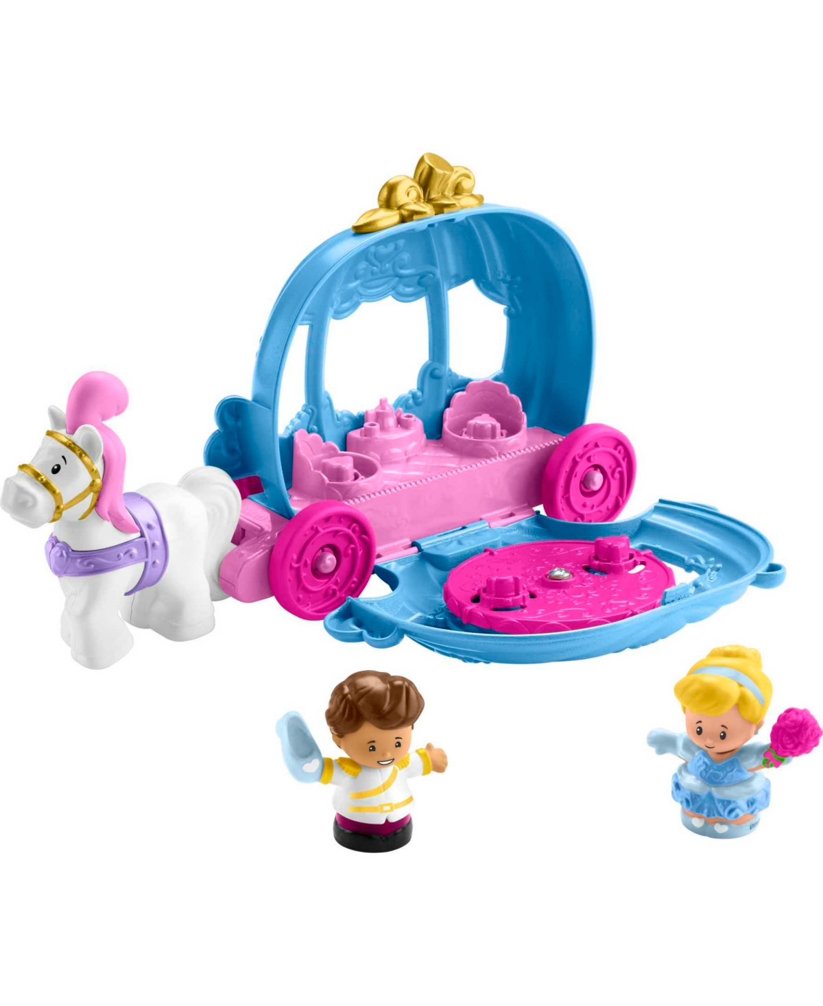 Fisher Price Kids' Disney Princess Cinderella's Dancing Carriage By Little People Set In Multi