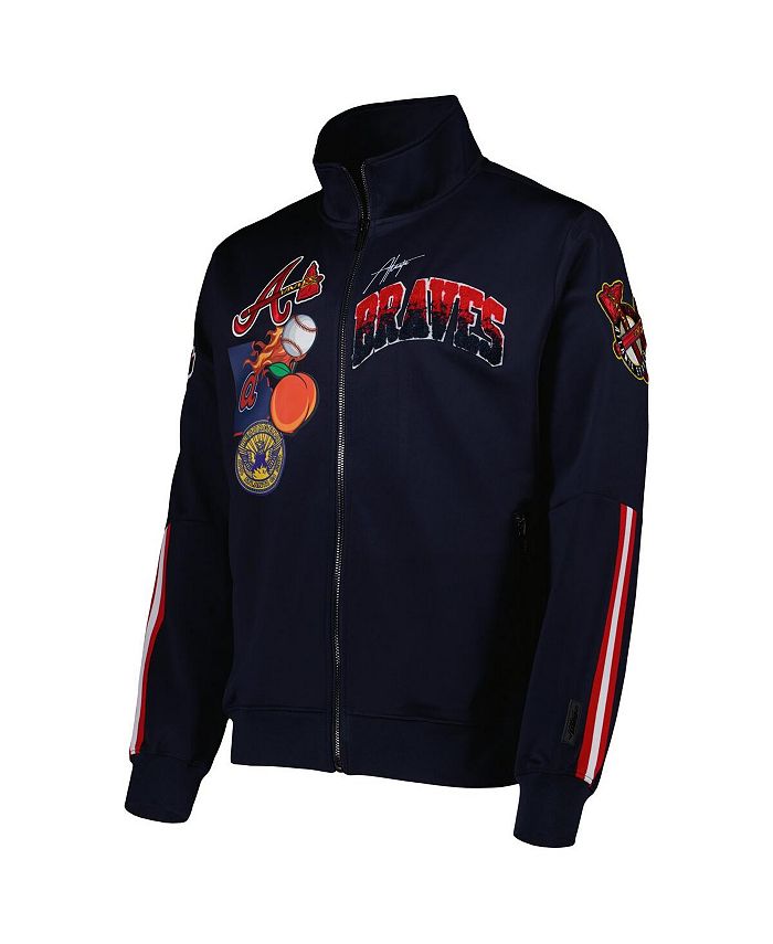 Pro Standard Men's Navy Atlanta Braves Hometown FullZip Track Jacket