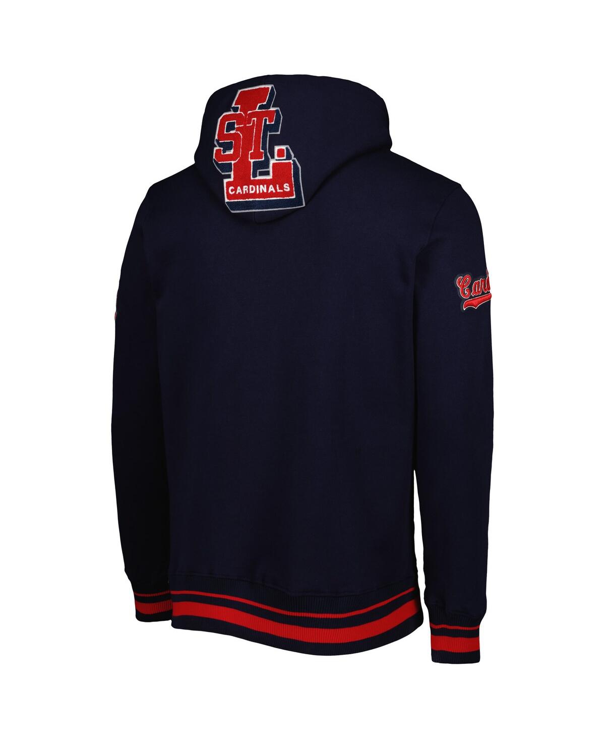 Pro Standard Navy St. Louis Cardinals Mash Up Logo Pullover Hoodie In Navy