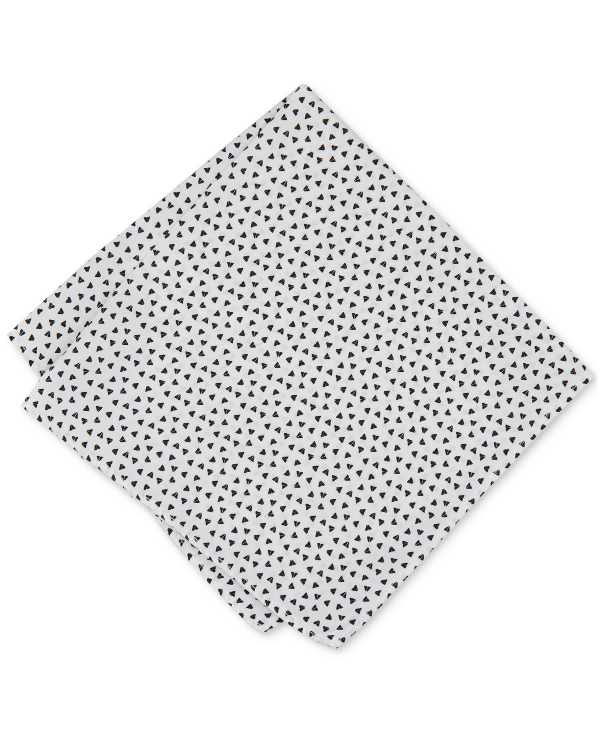 Men's Angle Geo-Print Pocket Square, Created for Macy's - White