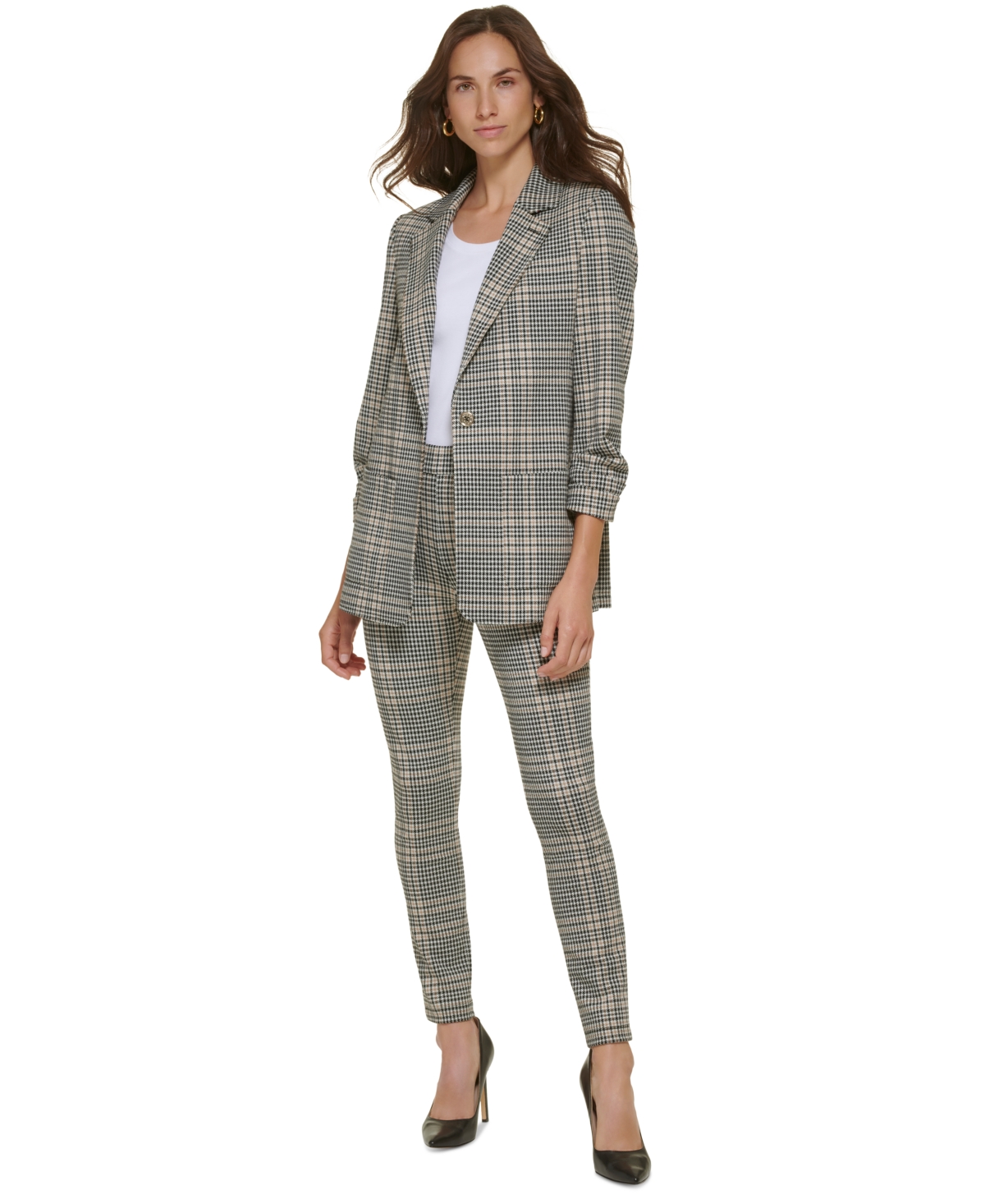 Tommy Hilfiger Women's Plaid Stretch Pull-On Pants
