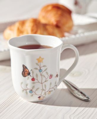 Butterfly Meadow Porcelain Seasonal Mugs, Set of 4