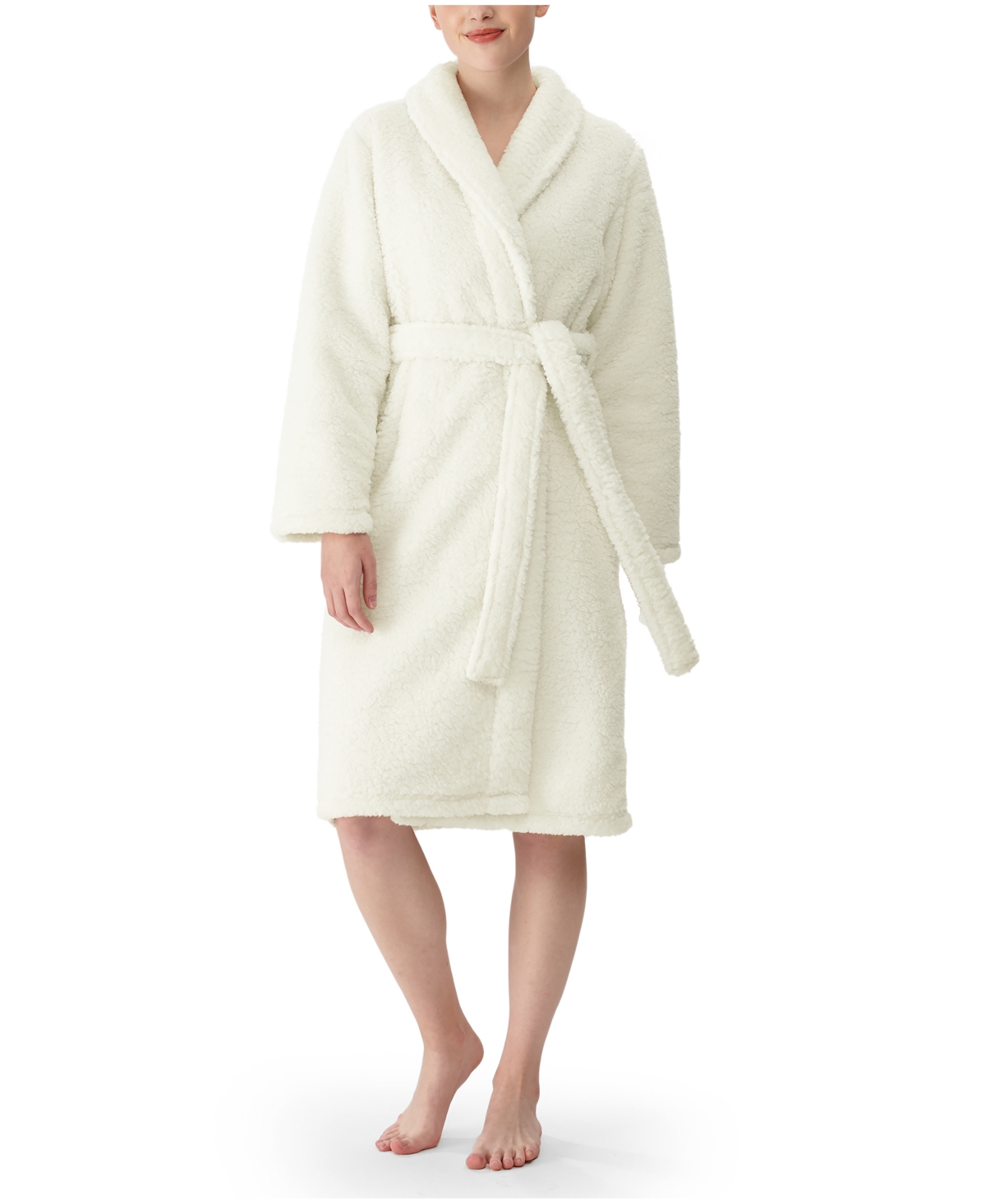 Berkshire Women's Shawl Collar Double Sided Sherpa Robe
