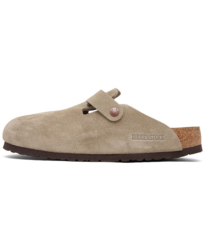 Birkenstock Men's Boston Soft Footbed Suede Leather Clogs from Finish ...