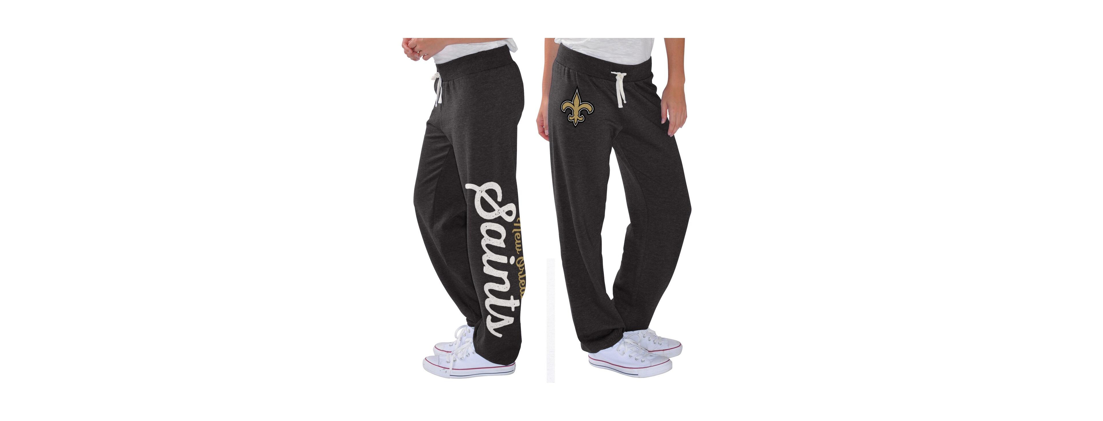 Women's G-iii 4Her by Carl Banks Black New Orleans Saints Scrimmage Fleece Pants