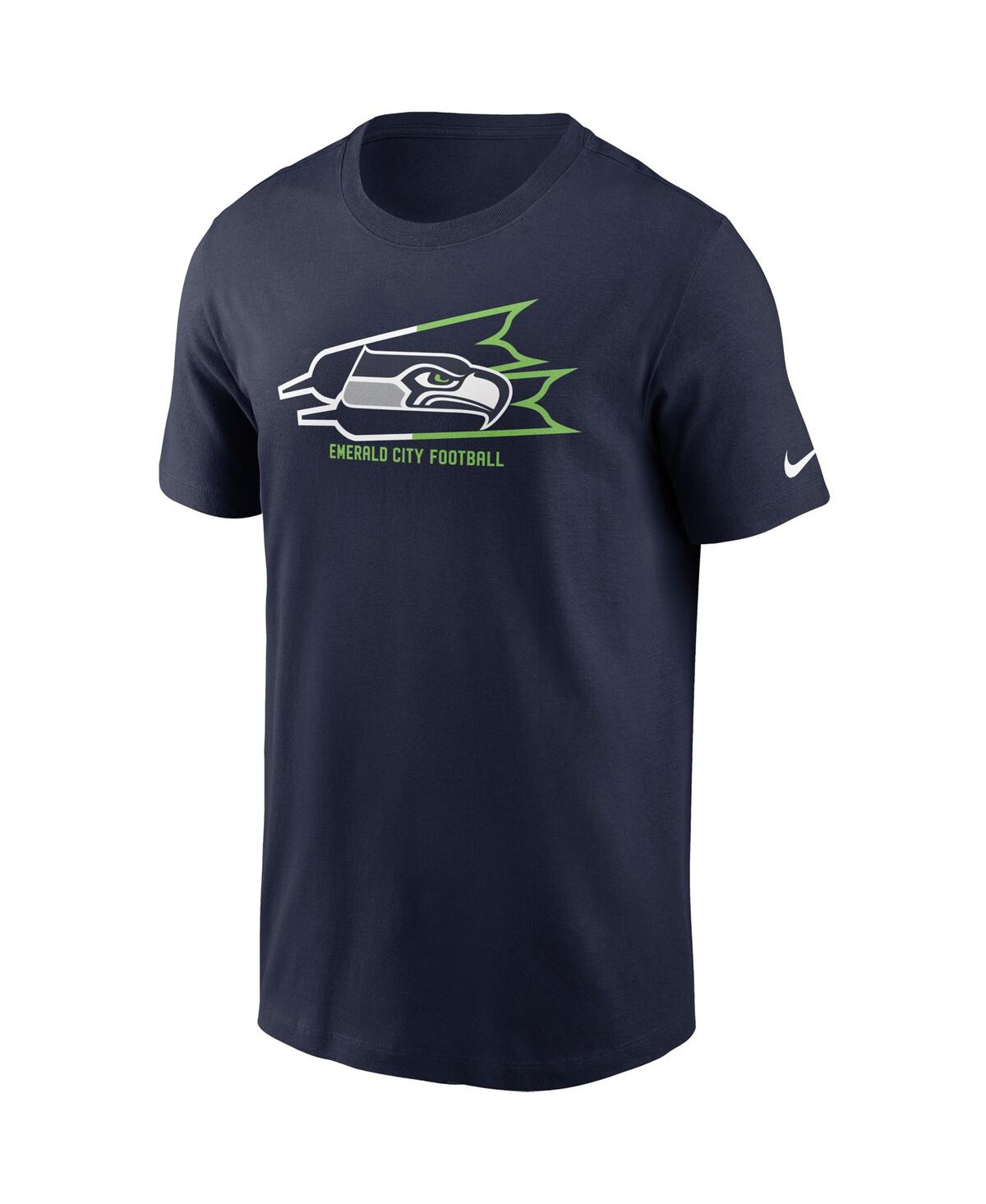 Shop Nike Men's  College Navy Seattle Seahawks Essential Local Phrase T-shirt