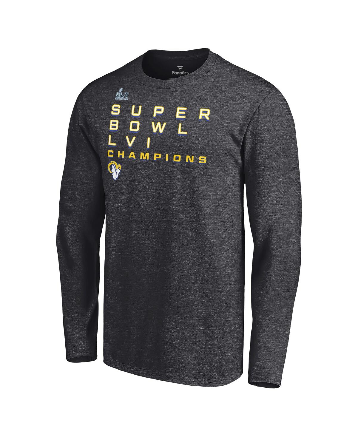 Men's FanaticsLos Angeles Rams Super Bowl Lvi Champions Big and Tall Signature Roster Long Sleeve T-shirt - Charcoal