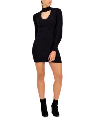 Hooked Up by IOT - Juniors' Gigi-Neck Ribbed Mini Dress