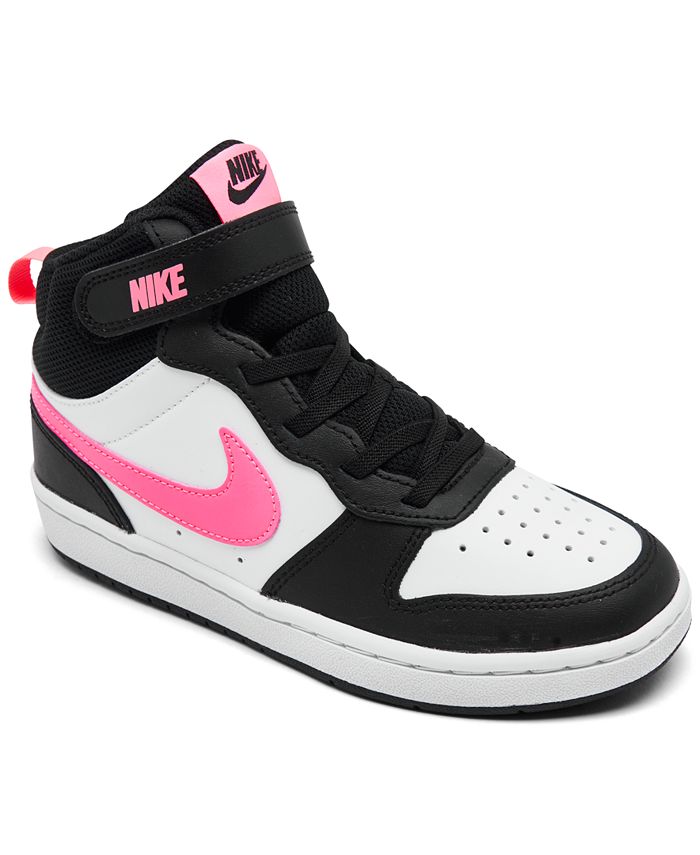 Nike Court Borough Mid 2 Black Preschool Boys' Shoes, Size: 11