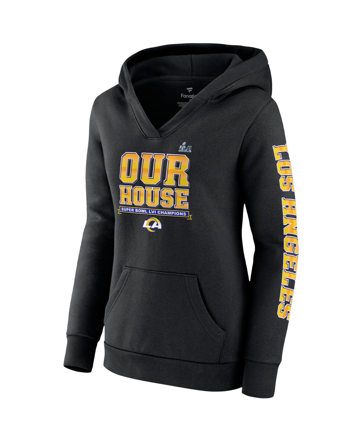 Fanatics Branded Black Los Angeles Rams Super Bowl Lvi Champions Hometown Audible Pullover Hoodie In Black