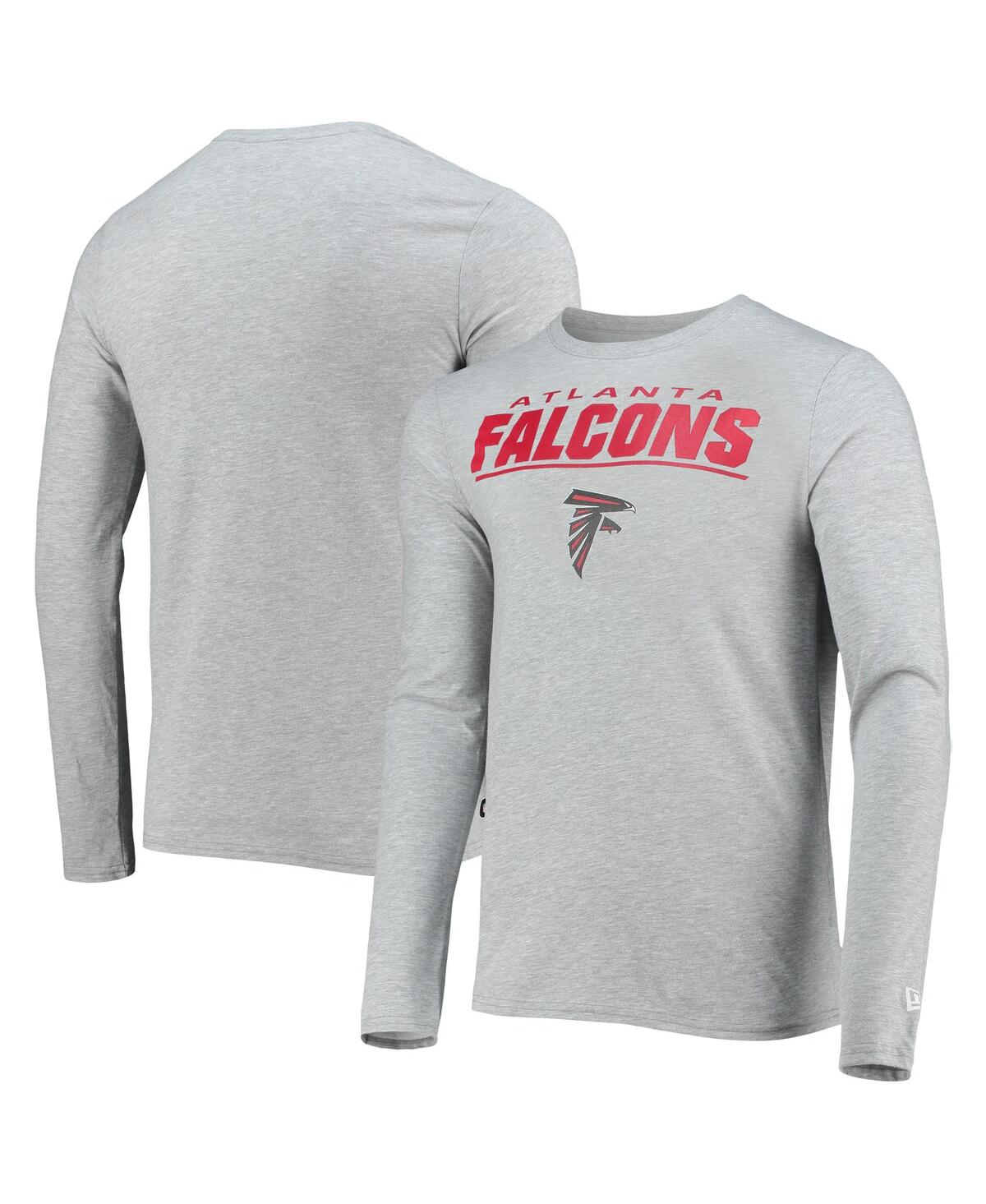 Shop New Era Men's  Heathered Gray Atlanta Falcons Combine Authentic Stated Long Sleeve T-shirt