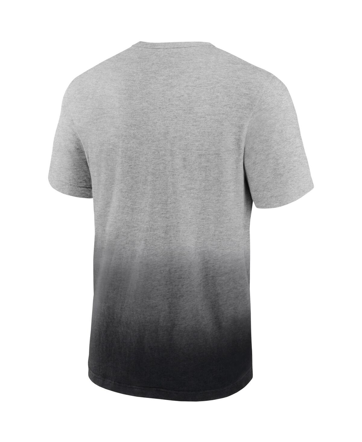 Fanatics Branded Heathered Gray/black Las Vegas Raiders Team Ombre T-shirt In Heathered Gray,black