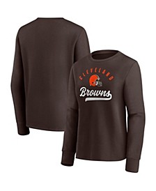 Women's Branded Brown Cleveland Browns Ultimate Style Pullover Sweatshirt