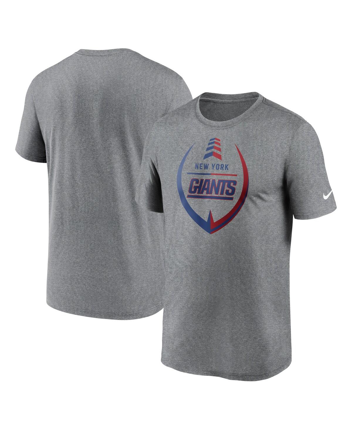Shop Nike Men's  Heathered Gray New York Giants Icon Legend Performance T-shirt