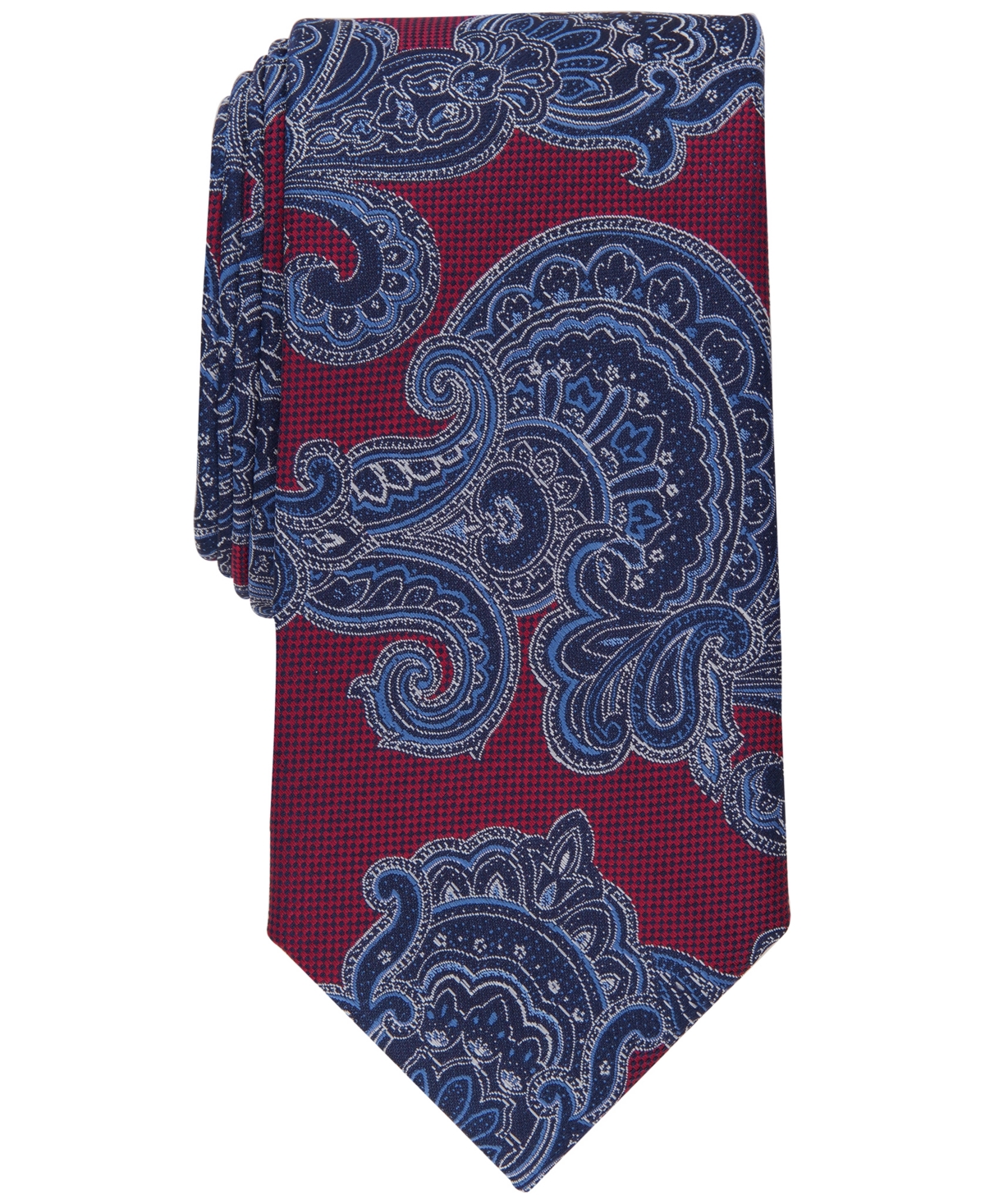 Club Room Men's Lacruz Classic Paisley Tie, Created For Macy's In Red