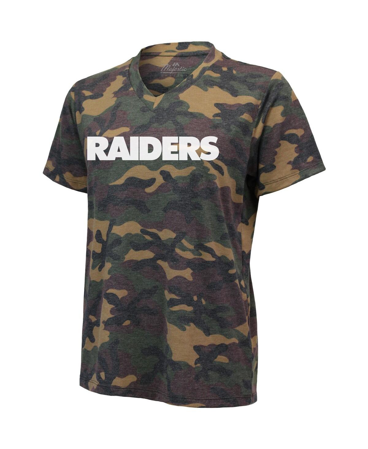 Shop Industry Rag Women's Darren Waller Camo Las Vegas Raiders Name And Number Tri-blend V-neck T-shirt