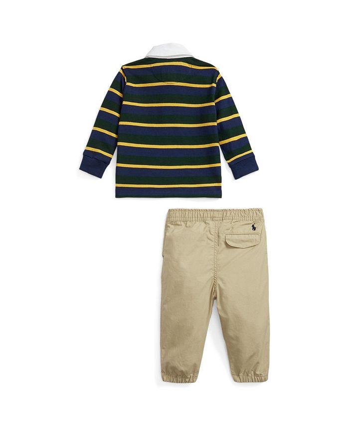 Polo Ralph Lauren Baby Boys Polo Pony Fleece Shirt and Jogger Pants, 2