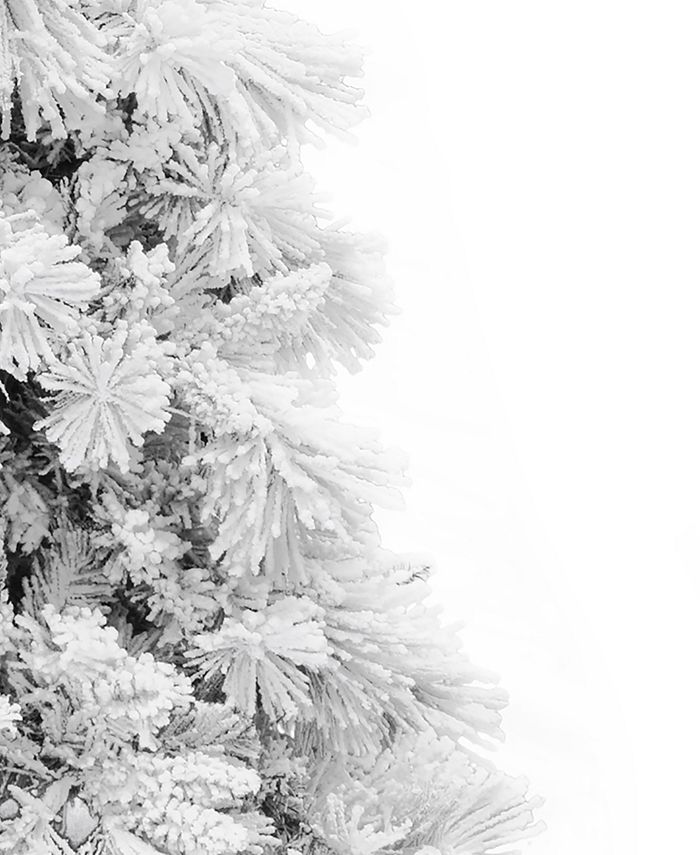 Perfect Holiday Slim Snow Flocked Atka Christmas Tree, 7.5" Macy's