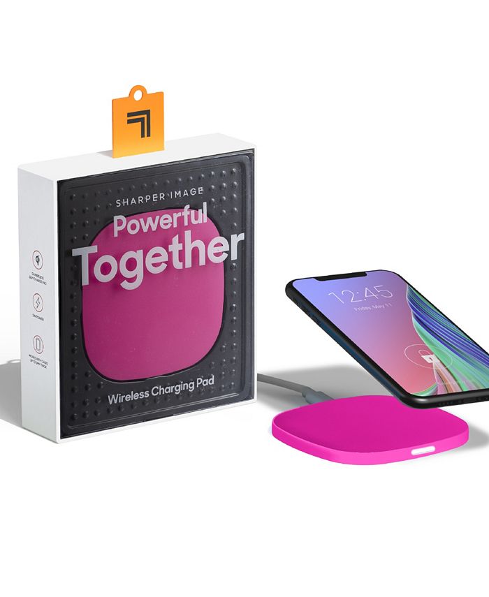Sharper Image 5W Wireless Charging Pad with 6 Ft. Cord Neon Pink Macy's
