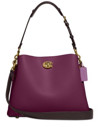 COACH Pebble Leather Willow Shoulder Bag With Convertible Straps - Macy's