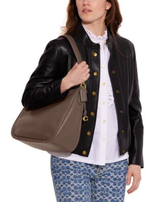 COACH Soft Pebble Leather Cary Shoulder Bag with Convertible Straps