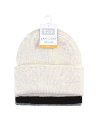 Toddler Unisex Knitted Fold-Over Beanies