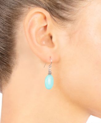 Amethyst Drop Earrings (11 ct. t.w.) in Sterling Silver, (Also in Turquoise, Sodalite, Rose Quartz, & Red Jasper)