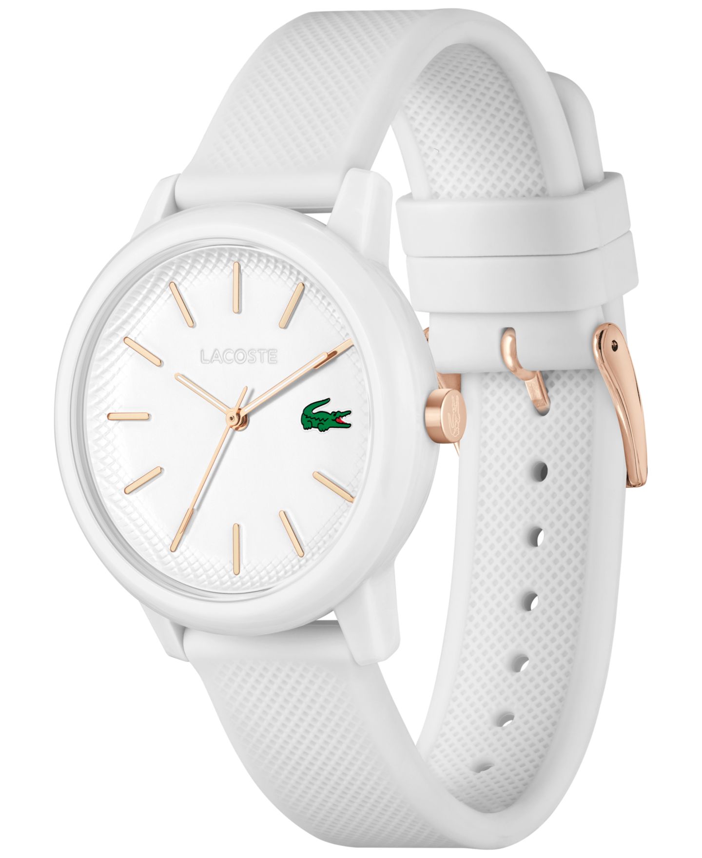 Женские часы Lacoste L.12.12 White Silicone Strap Watch 36mm — фото 2