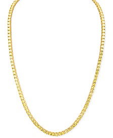 Yellow Cubic Zirconia 22" Tennis Necklace in 14k Gold-Plated Sterling Silver, Created for Macy's