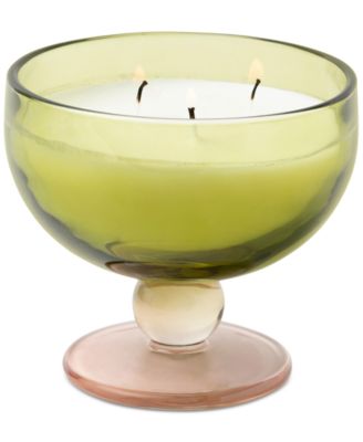 Paddywax - Aura Green & Blush Tinted Goblet Misted Lime Candle, 6 oz.
