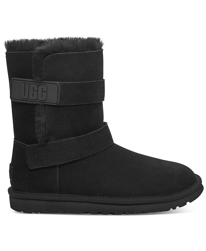 UGG® Women's Bailey Graphic Logo Strapped WarmLined Boots Macy's