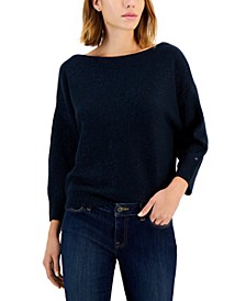Women's Boat-Neck Cotton Sweater