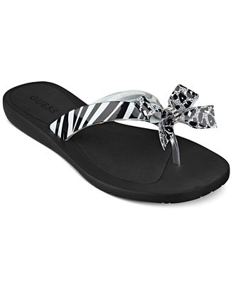 guess silver tutu flip flops