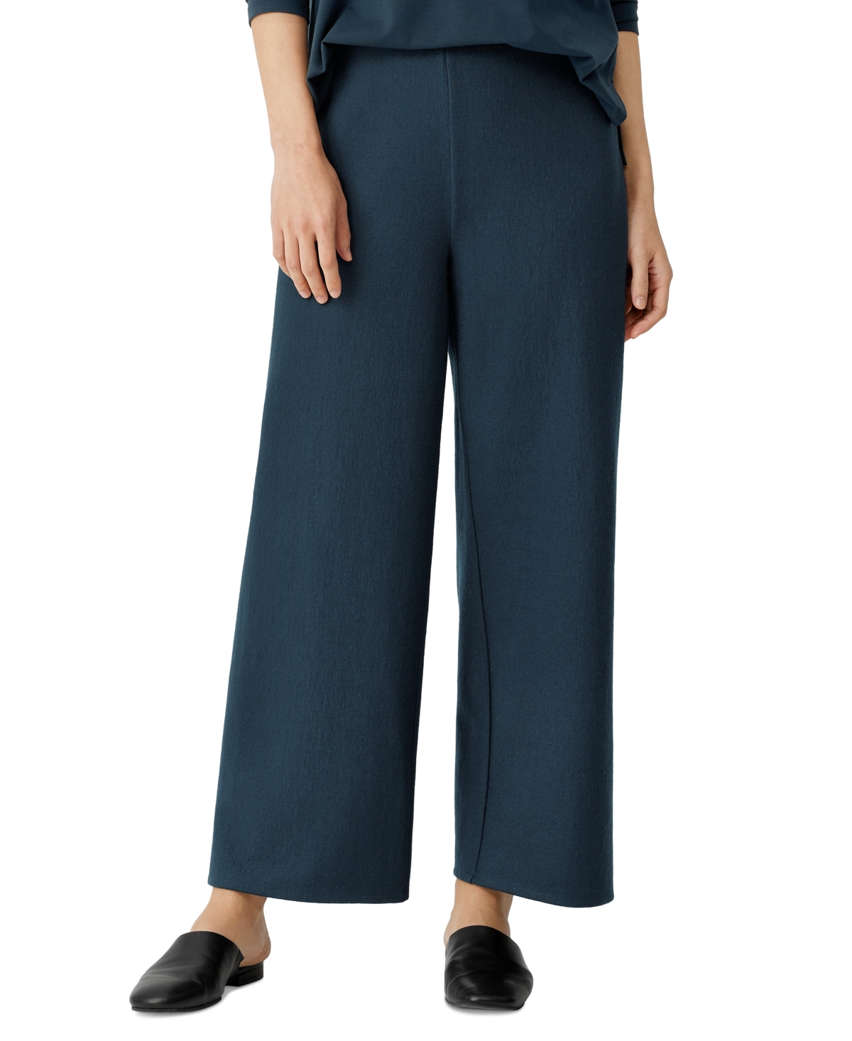 Eileen Fisher Women's Wool Ankle-Length Wide-Leg Pants