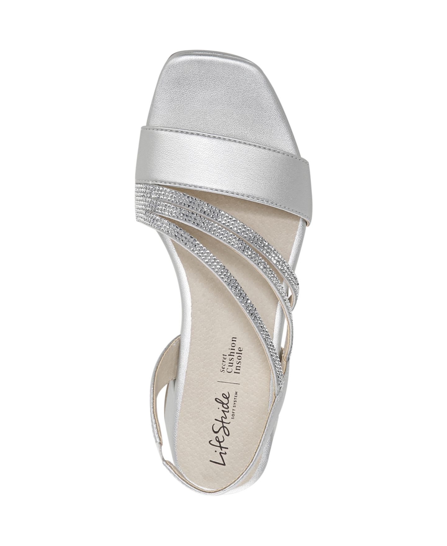 Женские сандалии LifeStride Joy Slingback Dress Sandals, цвет: Серебряная искусственная кожа — фото 5