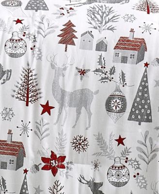 Holly Jolly Lane Reversible 6-Pc. Comforter Set, Full/Queen