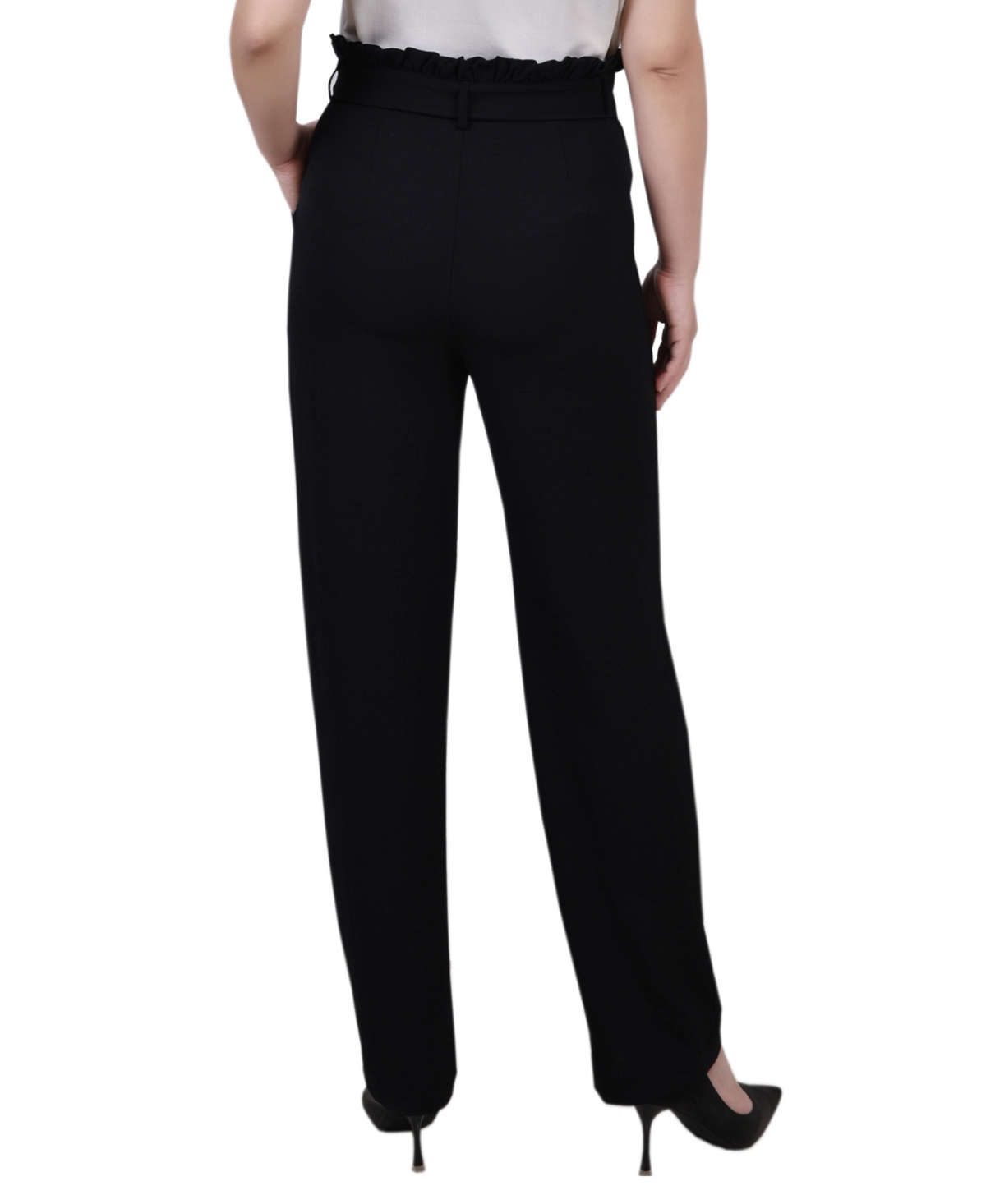 Ny Collection Petite Belted Paper Bag Waist Pants