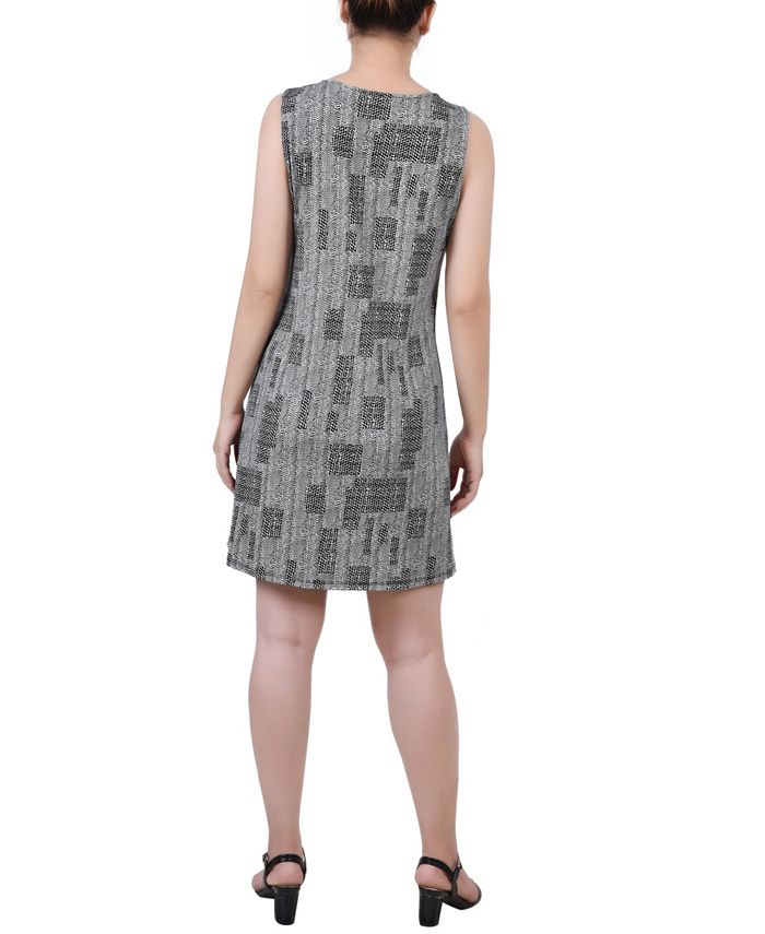 NY Collection Petite Sleeveless Dress with 3 Rings - Macy's