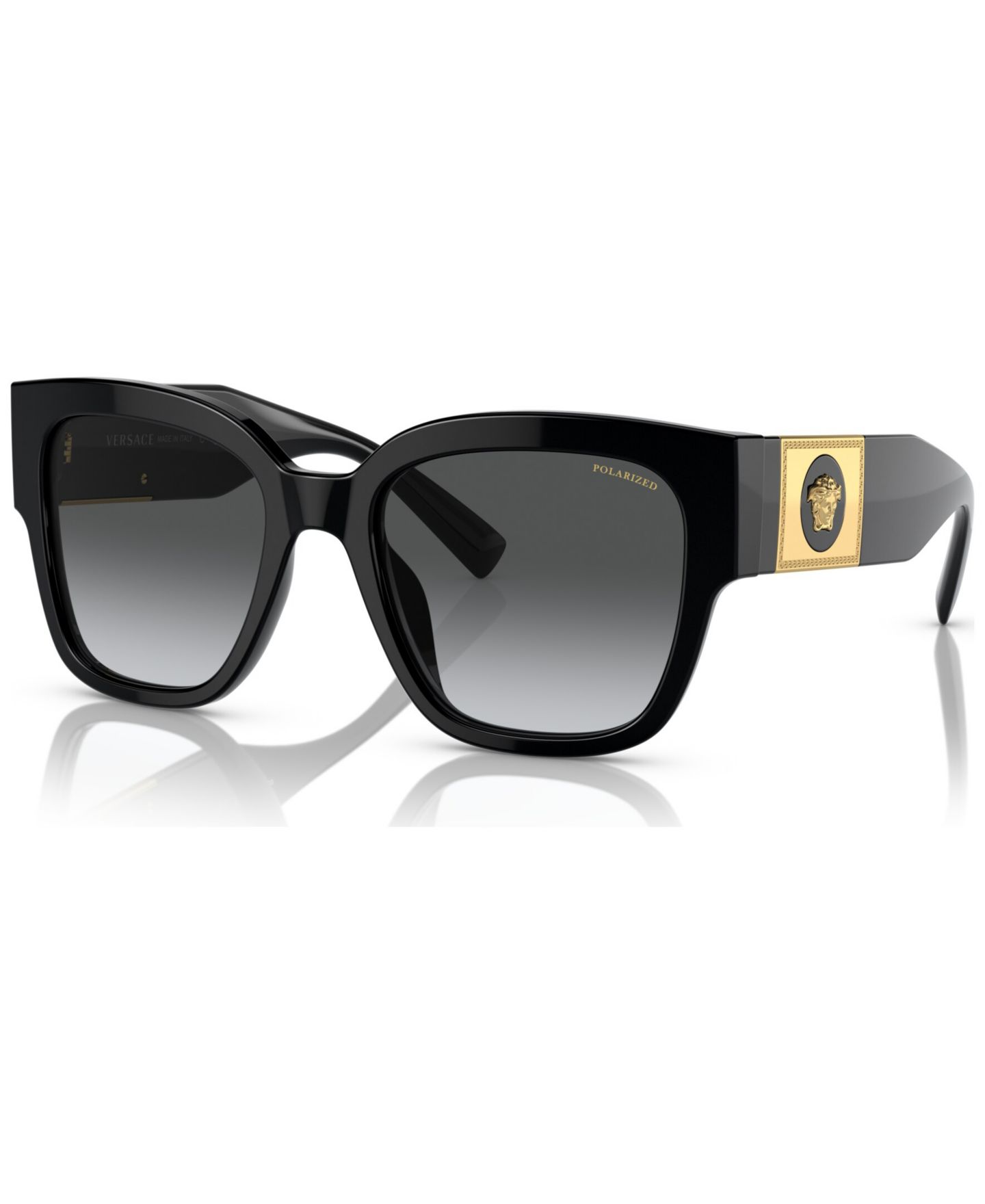 Женские солнцезащитные очки Versace Polarized Sunglasses, VE4437U, цвет: Чёрный — фото 1