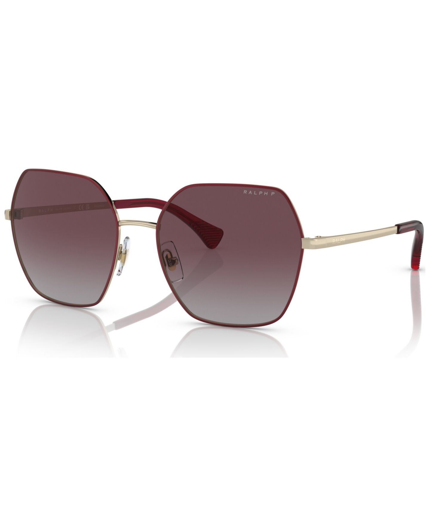 Женские солнцезащитные очки Ralph by Ralph Lauren Polarized Sunglasses RA4138, цвет: Бордо — фото 1