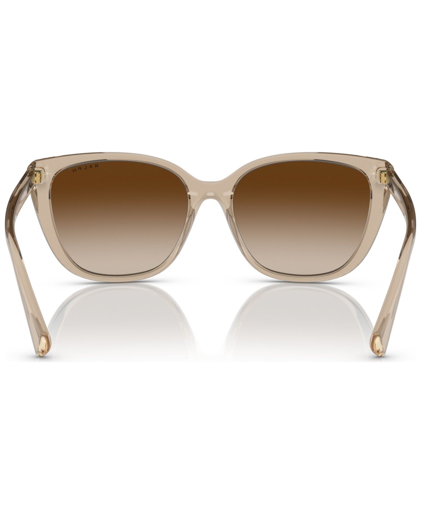 Женские солнцезащитные очки Ralph by Ralph Lauren Sunglasses, RA527456-Y, цвет: Блестящий прозрачный коричневый — фото 4
