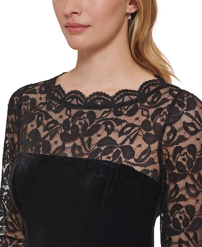 Eliza j lace bodice store gown