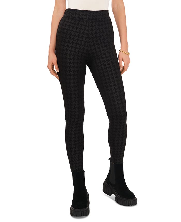 Vince Camuto Women's Houndstooth-Print Pull-On Leggings - Macy's